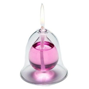 Lampe à huile moderne pour la maison OEM faite à la main en verre en forme de <span class=keywords><strong>cloche</strong></span> pour décoration de table - Product Image 1