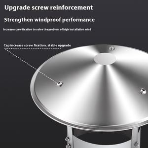 Tapa de lluvia de acero inoxidable a prueba de viento para <span class=keywords><strong>chimenea</strong></span> cubierta exterior de tubo de escape para estufa de tierra <span class=keywords><strong>chimenea</strong></span> tapa de escape de humo - Product Image 4