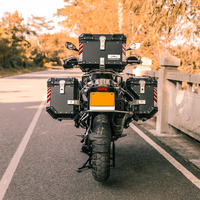 Top Case et Valise Latérale en Alliage d'Aluminium Compatibles avec R1200GS/R1250GS pour Rangement et Transport de Bagages sur Moto