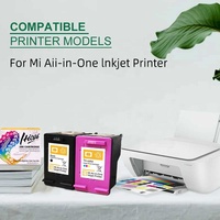 Kartrid Tinta Printer Inkjet Hicor Isi Ulang All in One 001 Hitam Berkualitas Tinggi untuk Xiaomi Mijia