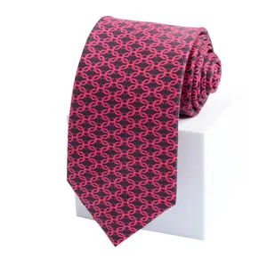 Tie Manufacturers Fashion Luxury Handmade Custom Men's Business Necktie Polyester Printed Neck Ties For Men Formal Gifts