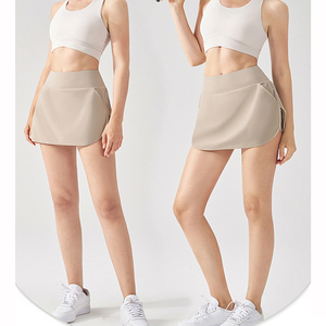 Jupe de tennis anti-UV, nouveau style d'été, taille haute, amincissante, jupe-short de sport pour femme avec poches latérales, jupe de yoga sportive - Product Image 6