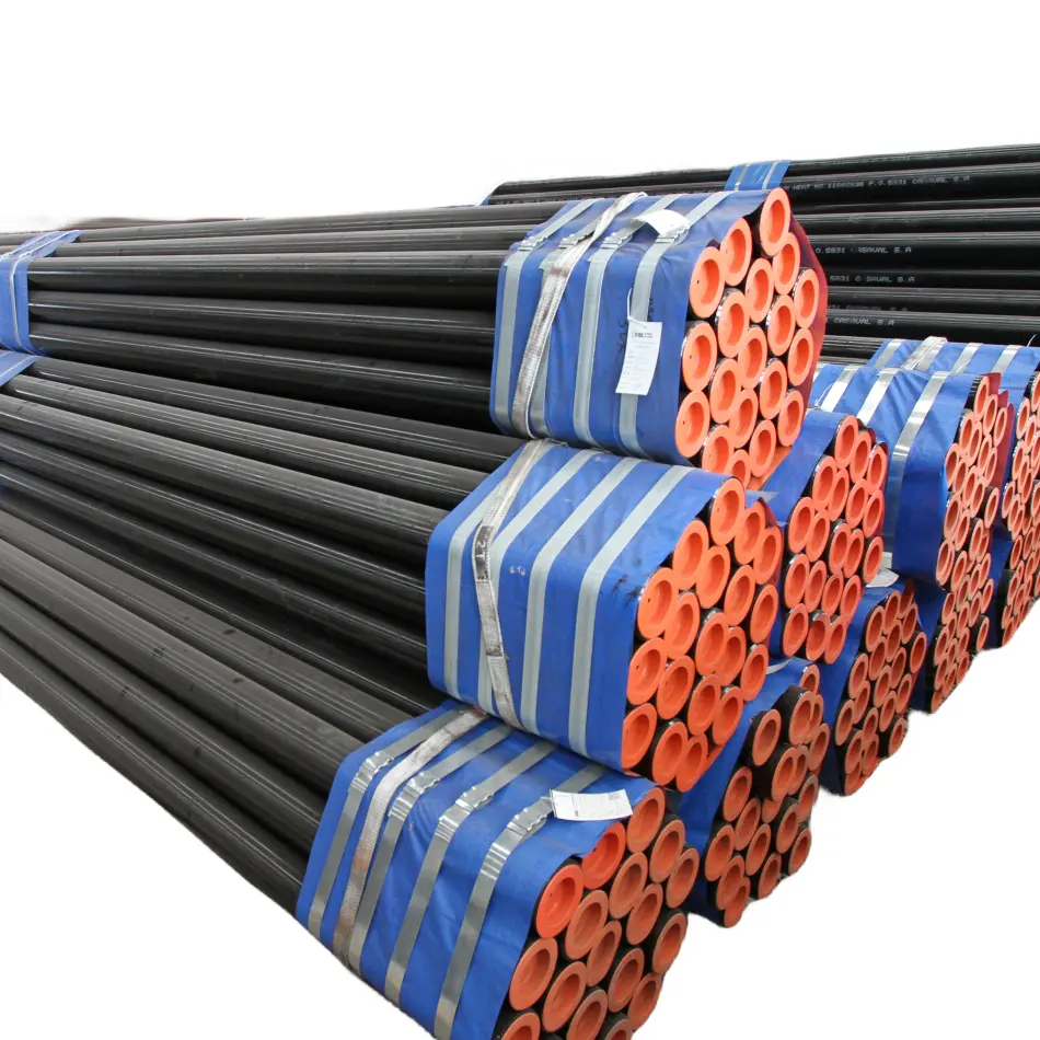 tubos de aço sem costura Tubo de aço API 5L China Fornecedor tubo de carbono preto para tubulação de petróleo e gás tubo sem costura