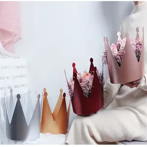 豪华金属创意女王皇冠造型人工香皂花玫瑰礼盒防水鲜花花束盒