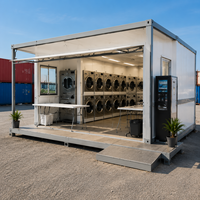 Contenedor Integrado Combinable, Lavandería Plegable, Estructura Prefabricada para Estación de Lavandería Comercial