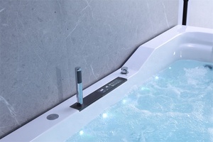 Jardín europeo al aire libre Smart Spa con chorros coloridos bañera de hidromasaje de madera para 2 3 personas Jacozzi Hottub funcional - Product Image 6