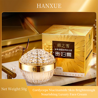 Hanxue OEM ODM Cordyceps Niacinamide Crème de luxe pour le visage éclaircissante et nourrissante pour la peau Crème BB crème Premium pour le visage des femmes