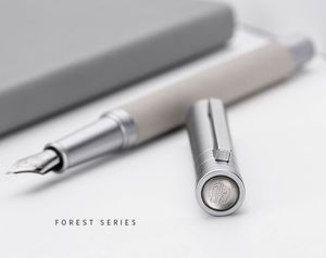 Hongdian metallo nero foresta di betulla calligrafia penna stilografica punta in acciaio inox 0.5mm larghezza di <span class=keywords><strong>scrittura</strong></span> <span class=keywords><strong>speciale</strong></span> per la <span class=keywords><strong>scrittura</strong></span> - Product Image 4