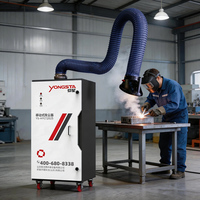 Extracteur de fumées de soudage portable à bras simple ou double pour atelier de fabrication de machines d'ingénierie