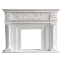 Panneaux de pierre d'ardoise autoportants de bordure de poêle de cheminée de marbre blanc moderne pour la décoration d'hôtel