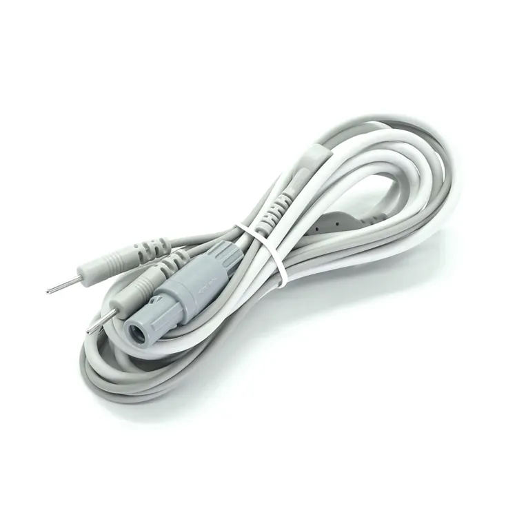 Conector SR macho de 4 pinos para cabo de pinos de eletrodo duplo, cabo de fio com fivela fêmea de 4,0 mm para dispositivo de fisioterapia