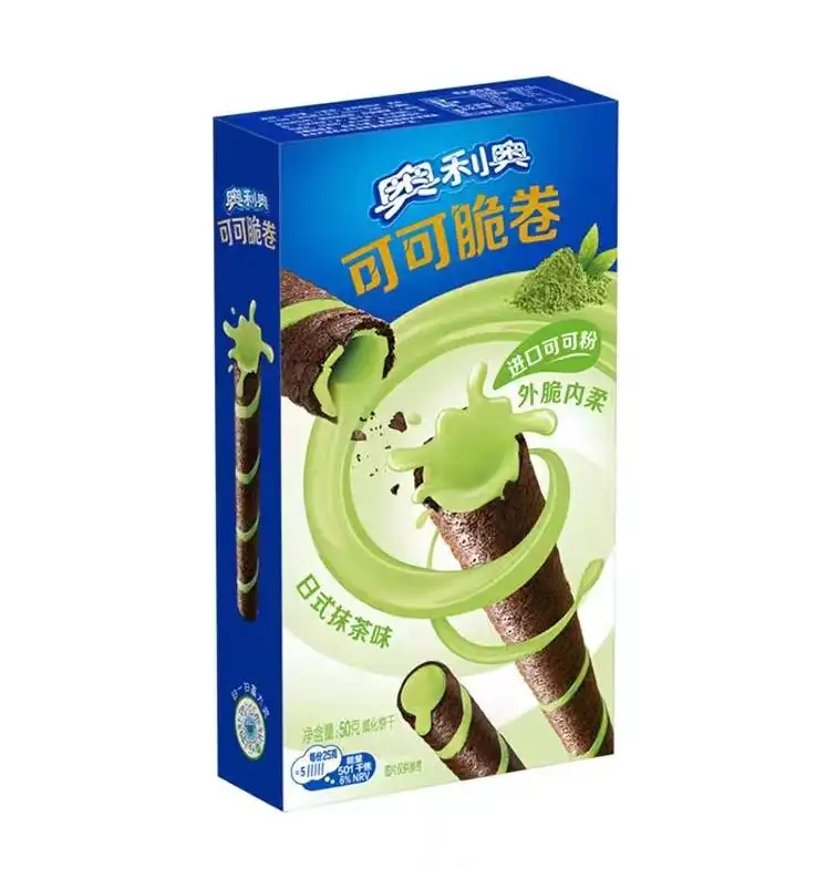 Oreo0 Rollo de Oblea de Vainilla Sabor Matcha Chocolate 50g