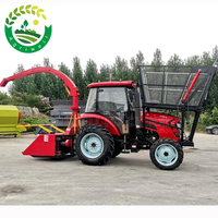 Fourragère montée sur tracteur pour la collecte d'ensilage de maïs et d'herbe avec système d'alimentation et de soufflage à double rouleau