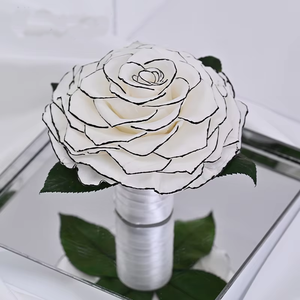 Miroir fleur éternelle rose géante acrylique boîte-cadeau décoration cadeau pour amis sur les festivals - Product Image 5