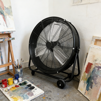 Ventilateur à tambour métallique haute vitesse de 24 pouces, ventilateur à tambour haute vitesse de 24 pouces pour entrepôt, garage, atelier