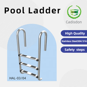 Échelle de piscine antidérapante populaire Cadison en acier inoxydable 304/316 avec marches de sécurité HAL-03/04 à 2/3/4/5 marches - Product Image 2