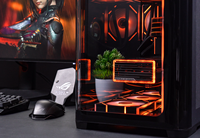 Boîtier PC Gaming 2851A, boîtier d'ordinateur ATX MATX ITX, panneau frontal en verre trempé incurvé, boîtier PC avec ventilateurs ARGB