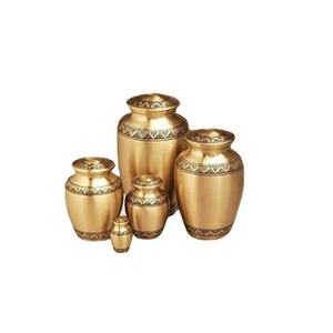 Urnas de cremación de latón macizo para cenizas humanas, urnas funerarias de latón de diseño lujoso para cenizas - Product Image 1