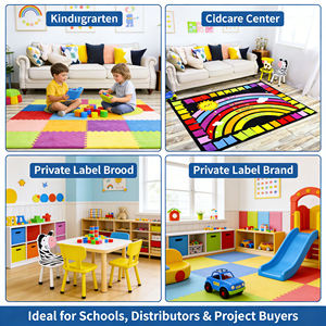 Alfombra Educativa para Aula de Aprendizaje Temprano, Alfombra Circular para el Tiempo en Grupo, Preescolar, Guardería, Venta al por Mayor de Fábrica - Product Image 4