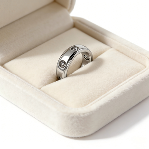Bijoux personnalisés, bague à billes roulantes plaquée or 18K PVD, anti-anxiété, anti-stress, unisexe, acier inoxydable, bijoux imperméables, cadeau - Product Image 2