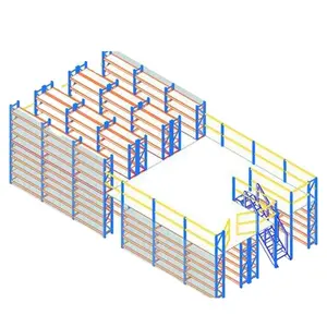 OEM mehrstöckiges Dachgeschoss-Rack im Freien Stahlkonstruktion Stapelregale Regale Zwischengeschoss-Rack