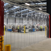 Rideaux en bande de PVC flexible pour portes industrielles et commerciales, vinyle transparent, contrôle de la température, réduction de la poussière et du bruit