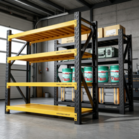 Schwerlast-Industrielagerregal 4-stöckiges Stahlregal Modulares Design Einfach zu Installieren