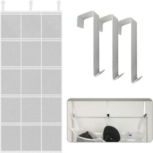 Heavy-Duty Large Mesh 15-Pocket Over-the-Door Hanging Organizer, for <b>Shoe</b> Sundries Bathroom Cruise Cabin Door Storage Organizer - Product Image 1