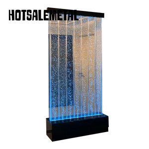 Factory 304 Stainless Steel Glass Waterfall Screen Apartment Interior Room Divider Modern Decorative Statement Well Sealed - Product Image 3