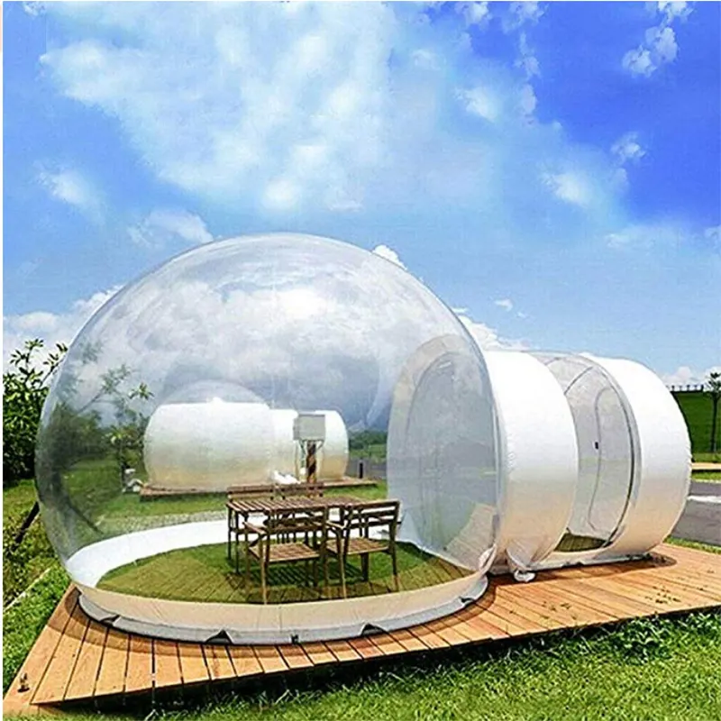 Tienda de campaña comercial transparente, Igloo inflable para exteriores, tienda de campaña