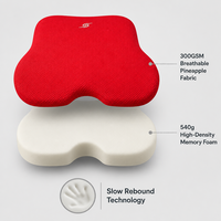 Coussin lombaire de soutien en mousse à mémoire de forme pour siège et dossier