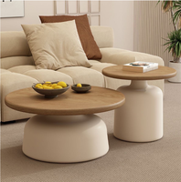 Table basse en bois cylindrique 3D extensible, moderne et durable, pour le salon