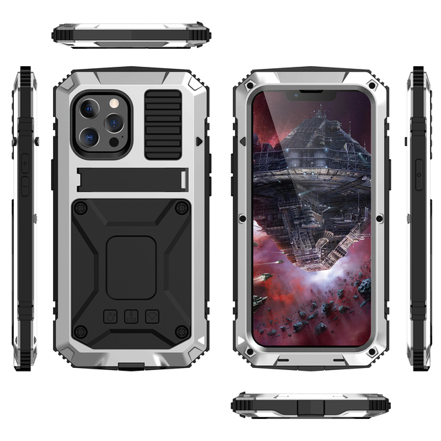 Custom High Quality Blank Aluminum Alloy Metal phone case for sublimation 2D tempered glass sublimation phone case For Iphone 13