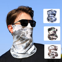 Masque de cyclisme en nylon d'extérieur pour hommes, camouflage, pour le sport, protection solaire, cache-cou, voile de pêche