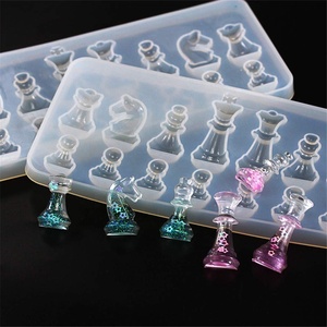 Moule en Silicone S82 pour résine forme d'échecs internationale bricolage argile résine époxy pendentif moules pour bijoux - Product Image 2