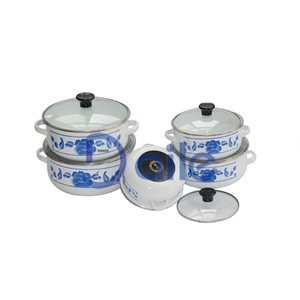 Batterie de cuisine émaillée <span class=keywords><strong>en</strong></span> <span class=keywords><strong>fonte</strong></span> de 14/16/<span class=keywords><strong>18</strong></span>/20/22/24 <span class=keywords><strong>cm</strong></span> personnalisée, ensemble de 6 pièces, vaisselle <span class=keywords><strong>en</strong></span> émail, casserole - Product Image 3