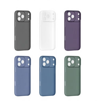 Nouvelle mise à niveau, ultra-fin, sans jaunissement, anti-traces de doigts, coque de téléphone colorée semi-transparente mate, support pour iPhone, vente en gros