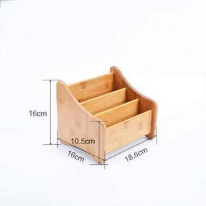 Organizador de Escritorio Multifuncional Hecho a Mano con Bambú Ecológico, Diseño Nuevo, Organizador de Mesa para Oficina en Casa, Sala de Estar - Product Image 1