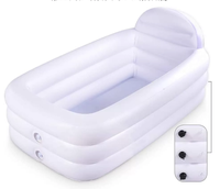 Piscine de sauna à usage domestique portable baignoire de glace adulte gonflable plongeant froid avec couvercle et porte-gobelets