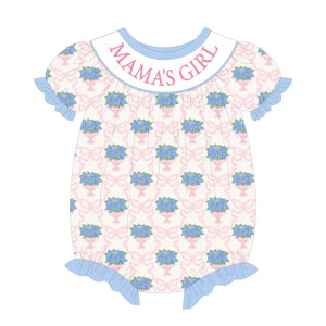 Yihui Tutine a Bolle con Ricamo a Mano PRE-ORDINE Ingrosso Abbigliamento Estivo per Bambini Stile Popolare MAMA'S GIRL Motivo Personalizzato - Product Image 3