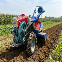 Mini tracteur chenillé 28 CV 2 roues motrices avec pompe et boîte de vitesses pour rizières humides