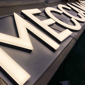 Cosun thép không gỉ 3D mở kim loại Acrylic thư tùy biến Mini logo quảng cáo ánh sáng LED sáng từ - Product Image 1