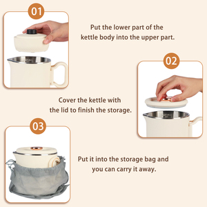 Foldable Portable Travel <b>Water</b> Bottle Electric 304 Stainless Steel <b>Kettle</b> 2026 Trending Power Adjustment for Household Dormitory - Product Image 3