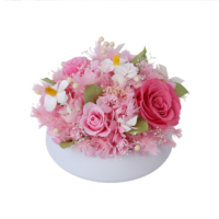 Konservierte Rose & Nelke Luxuriöses Tischgesteck Ewiges Blumenarrangement für Wohnraumdekoration