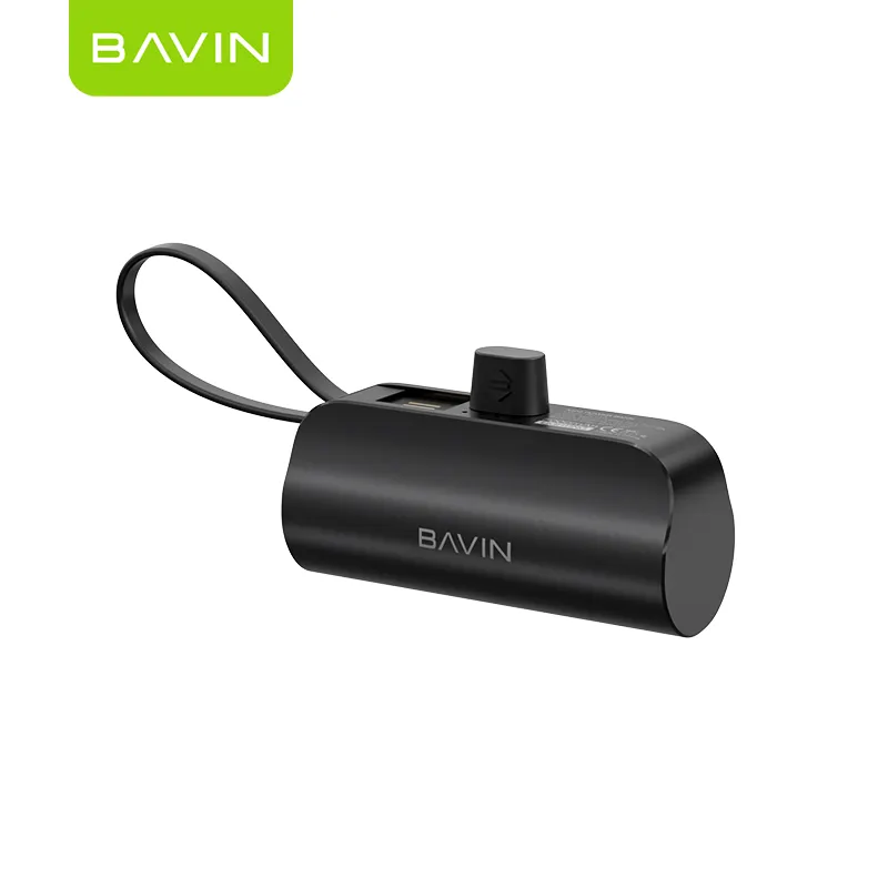 باور بانك صغير سعة 5000 مللي أمبير في الساعة ذو منفذ USB صغير محمول في الجيب بتصميم رفيع للغاية بسعر الجملة من مصنع BAVIN طراز PC013