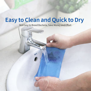 Chiffon de nettoyage pour vitres et miroirs en <span class=keywords><strong>microfibre</strong></span> sans peluches, sans produits chimiques, de couleur bleue, personnalisé, serviettes et chiffons magiques - Product Image 6