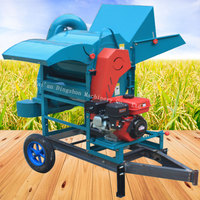 Batteuse à maïs diesel de petite taille, de haute qualité, portable, pratique, mobile, pour le riz, le blé, le millet, le sorgho, les haricots secs, usine