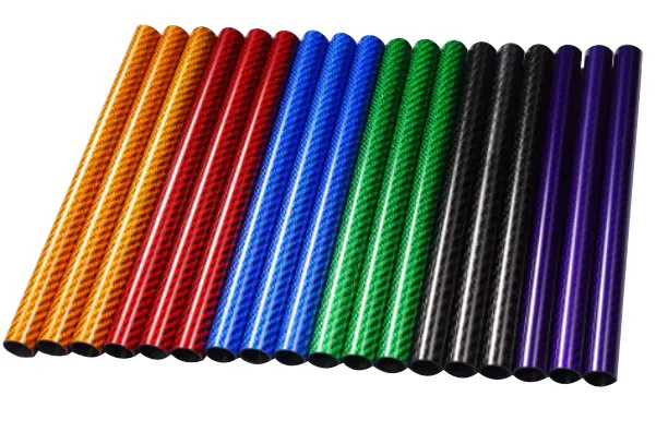 3K yüksek kaliteli renkli karbon Fiber tüpler/direkleri/boru benzersiz ve dayanıklı ürün kategorisi