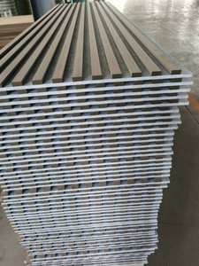 Panel de pared acústico de madera moderno insonorizado ecológico al por mayor, paneles acústicos de listones de madera de álamo y nogal y roble - Product Image 4