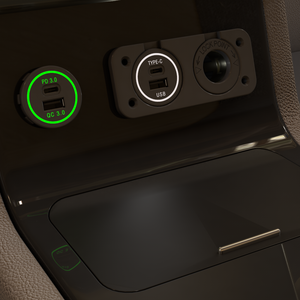 Chargeur USB double 3 ports QC3.0 PD Prise de charge rapide USB 12-24V Matière plastique pour bateaux et ordinateurs portables/smartphones - Product Image 4